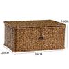 Nordic Style Rattan-Look Woven Storage Box with Lid for Bedroom and Household Organization.