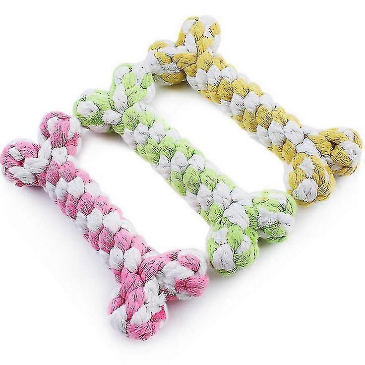 Pet Toy Supplies Chew Knot Dog Bone Durable Braided Rope