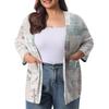 Women's Fall And Winter Fashion Casual Soild 3/4 Sleeve Mid-Length Cardigan Jacket
