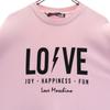 LOVEMOSCHINO Logo Print Long Sleeve Sweat One Piece 4 Pink Women Used
