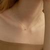 14K 6-Prong Diamond 0.1 Carat Necklace (14k Gold) #L06