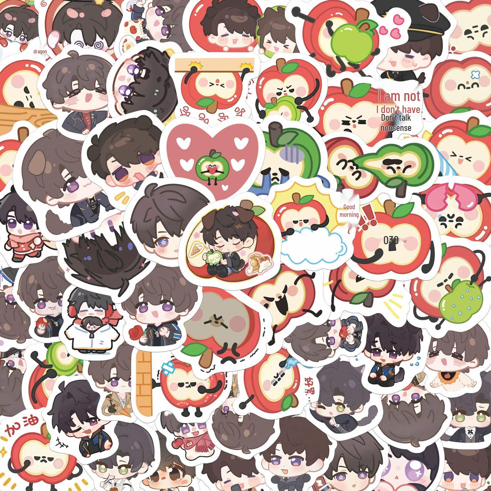 

58 Cute Xia Yizhou Waterproof Stickers for Decorating Phone Cases, Water Bottles, Notebooks A193