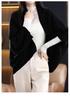 2023 Autumn/Winter Women's Batwing Sleeve Cashmere Shawl: Loose Knit Lazy Style Wool Coat & Multifunctional Scarf