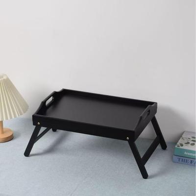 In-Stock Foldable Bamboo Bedside Table & Tray with Phone Holder