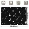 1 Stück Stoff mit Musiknoten-Hintergrund im Bobo-Stil, aus Polyester, geeignet für Hochzeiten und allgemeine Dekorationszwecke