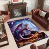 Gothic Illustrations Customizable Name Floor Rug Office Rug Design for Bedrooms Dining Room Kitchen Living Rooms Antislip Carpet Office Home Decor