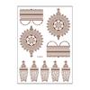 Henna Tattoo Stickers, Red Brown Waterproof Lace Temporary Tattoos, Indian Mehndi Body Art for Women Girls, Festival Makeup