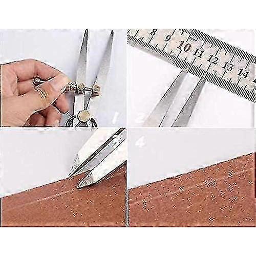 Leather Drypoint Compass Spring Divider Rotating Scratch Craft Tool, Adjustable Leathercraft Compass Diy Sewing Tools 100Mm, Wing Divider - RIpj