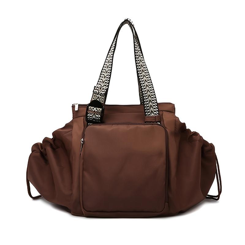 Large Drawstring Backpack, Heavy-Duty Gym Bag with Zipper. Multi-pocket, Durable & Easy-Clean. For Gym, Travel,School & Shopping