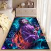 Anime Girl with Purple Kimono Suitable As a Non-slip Mat for the Living Room or Bedroom Sofa