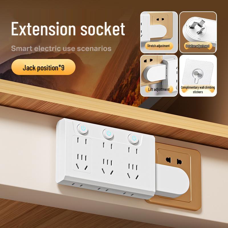 Multifunctional Power Strip with USB: Wireless Converter & Expansion Plug