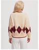 Early Autumn V-Neck Diamond Knit Sweater for Women