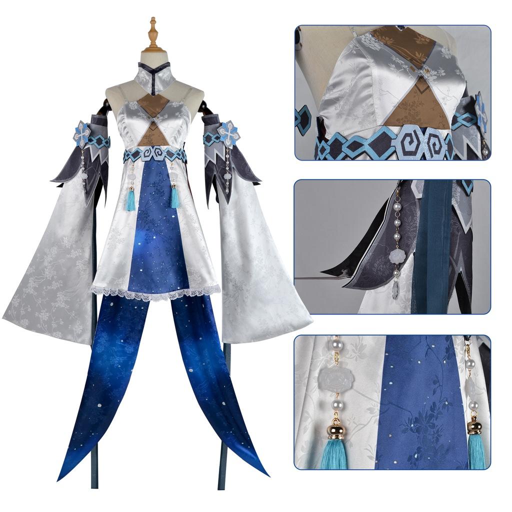 Impact Guizhong Genshin Cosplay Dress Zhong Li Girlfriend Game Party Women Skirt