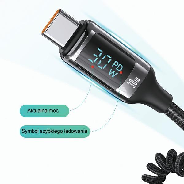 Usams Ład. Sam. C37 1Xusb+1Xusb-C 60W +Kabel Usb-C 30W Pd+Qc Fast Charge Czarny/Black Cc192Cc01 (Us-Cc192)