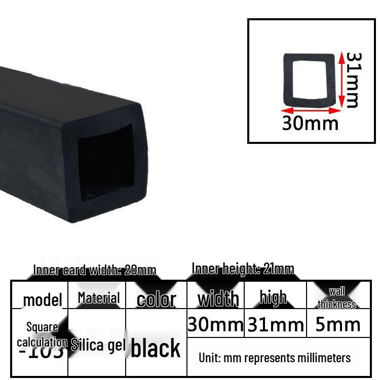 High-Temperature Resistant Silicone Square Tubing: Durable, Customizable, Aging-Resistant Rubber Sheath and Hollow Sealing Strip.
