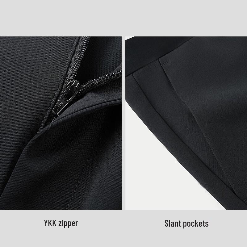 HLA Men's Summer Light Business Straight-Leg Cropped Pants