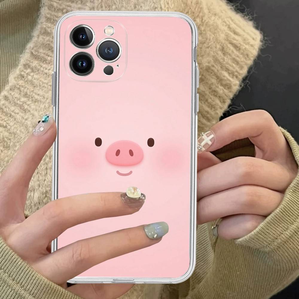 

Милый мультяшный поросенок L-lulu Чехол для телефона для IPhone 17 16 15 14 11 12 13 Mini Pro XS Max Plus Funda Shell iPhone 17