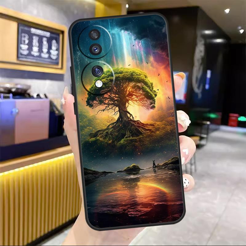 Tree of Life Space Galaxy Stars For Honor Magic 8 7 6 5 Lite Case For Honor 200 400 Pro 50 70 90 X8c X8b X9a X9b X9c Win RT