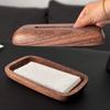 Rectangular Walnut Tissue Box Smooth-surfaced Tissue Paper Holder Tissue Dispenser  Living Room