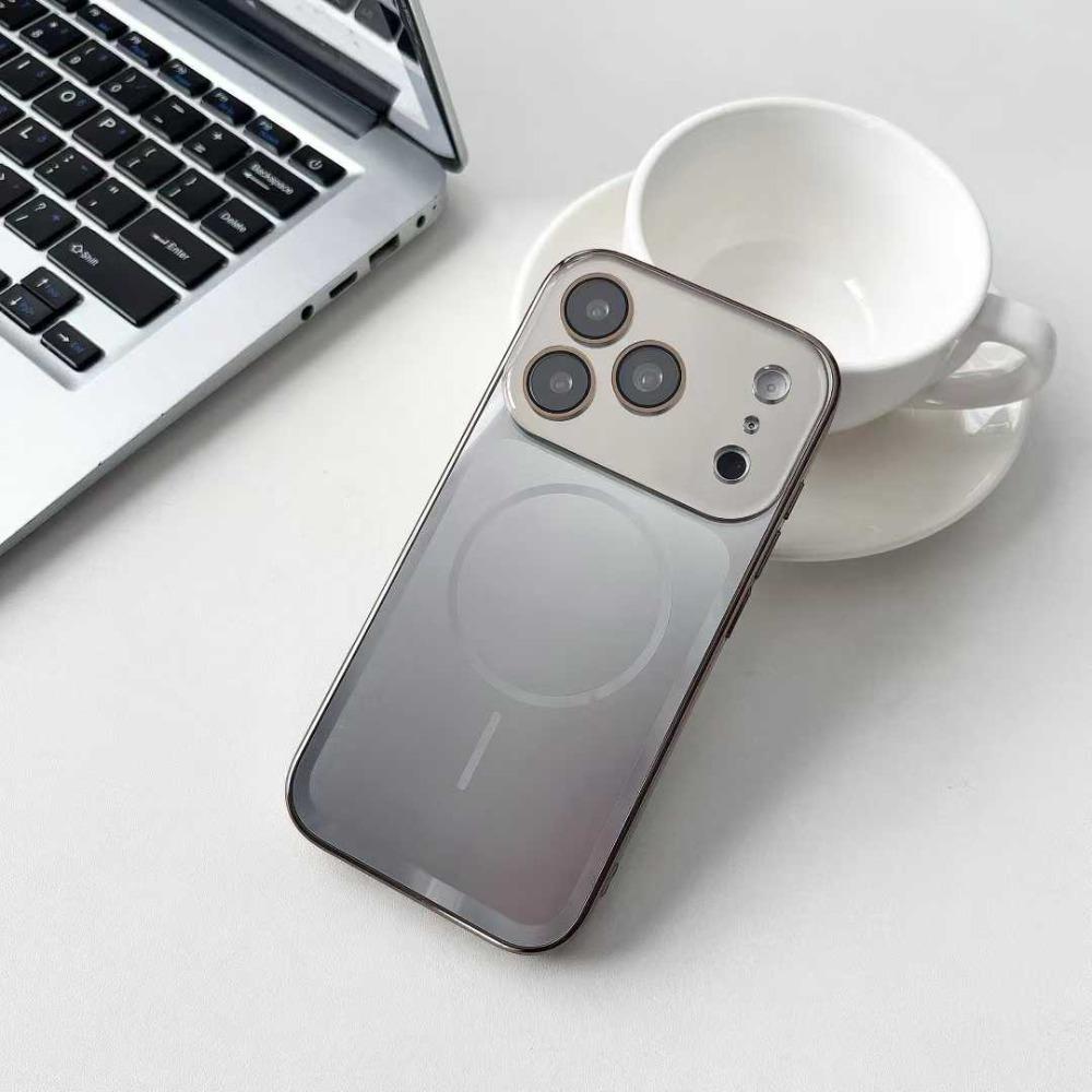 Luxury Matte Plating For Magsafe Magnetic Laser Camera Case for iPhone 17 Pro Max 16 15 14 13 Wireless Charging Protection Cover