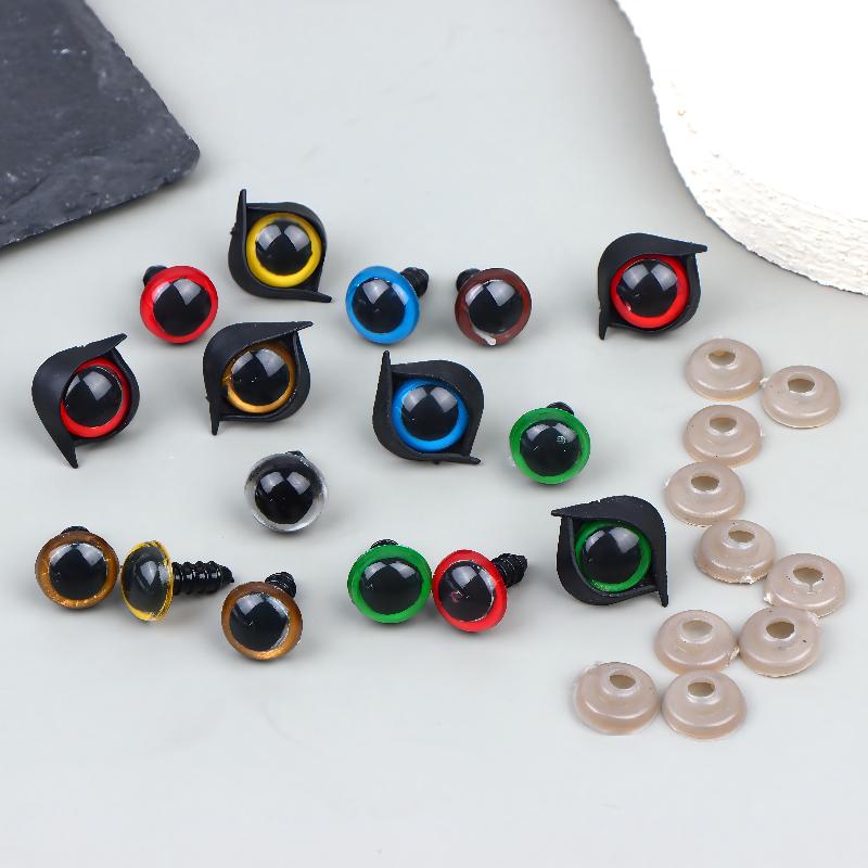 100Pcs 12mm Plastic Eyes for Bear Animal Dolls Safety Type with 50Pairs Suitable for Professional DIY Craft Making