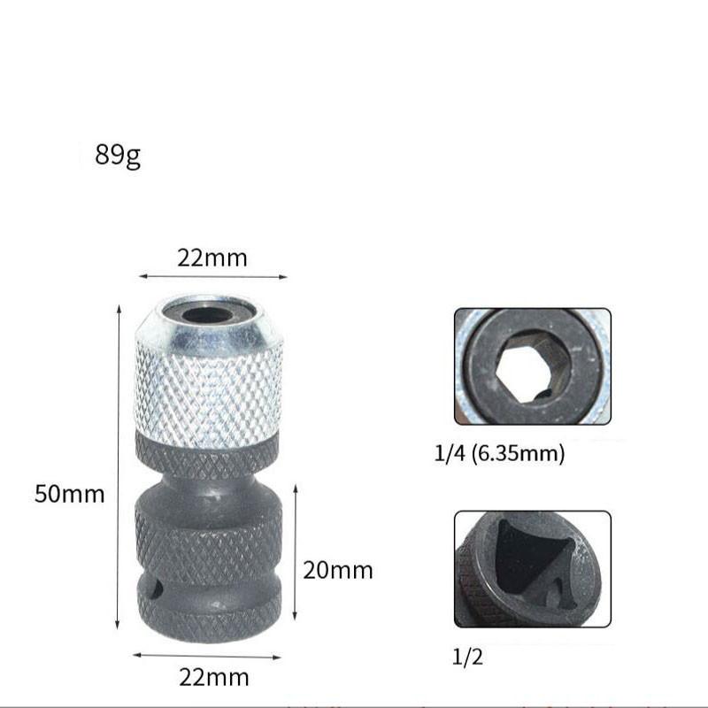 Hex Ratchet Socket Impact Wrench Socket Set Adapter Spanner Drive Converter Quick Release Tools