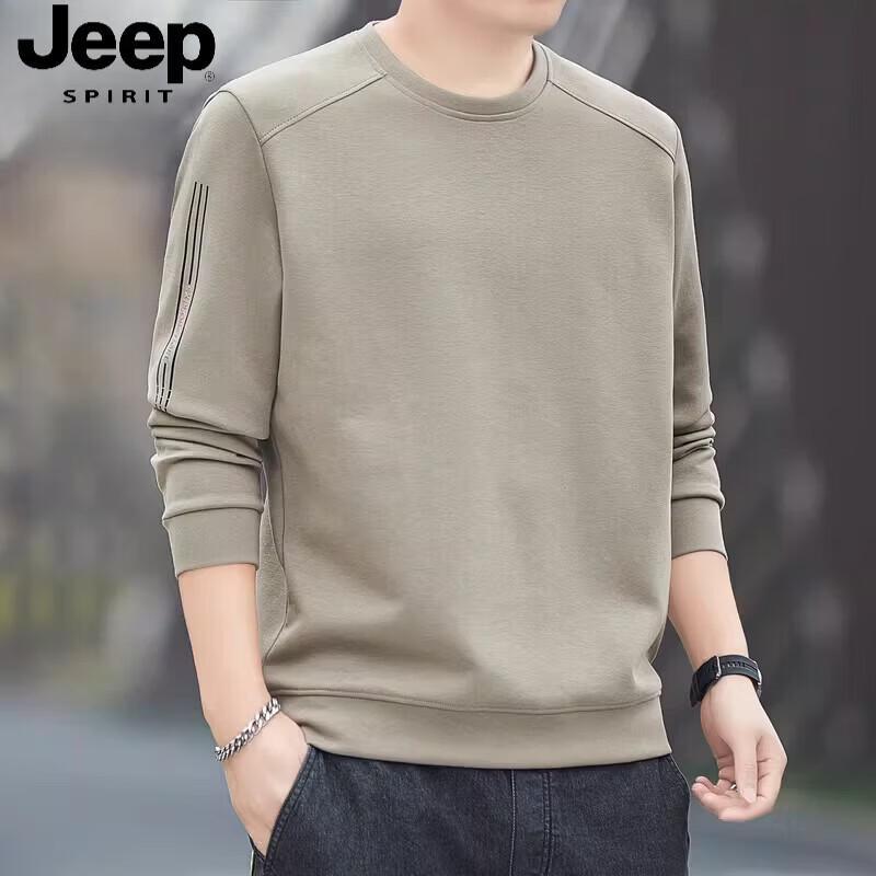 JEEP SPIRIT Men's Casual Round Neck Sweatshirt
