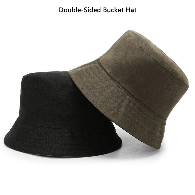Unisex Oversize Cotton Bucket Hat For Big Head, Double Sided Design For Sun Protection And Breathability, Available In Multiple Colors