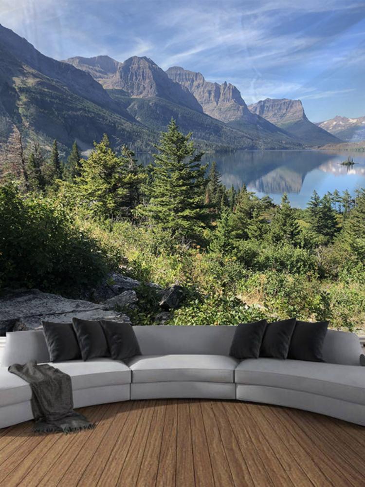 

Хвойное дерево Пейзаж Настенный гобелен Художественный Декор Одеяло Шторы Висит Главная Спальня Гостиная Декор Гобелен Домашний Декор 100X75CM