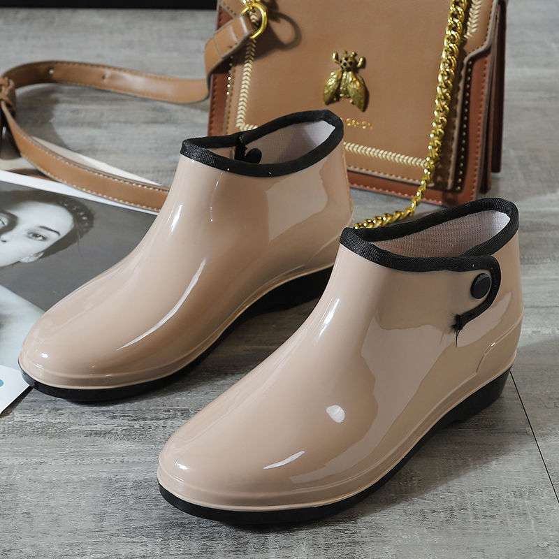 Rain shoes women's adult Korean version trendy fashion short tube waterproof, non-slip and wear-resistant spring and summer water shoes low-top rain