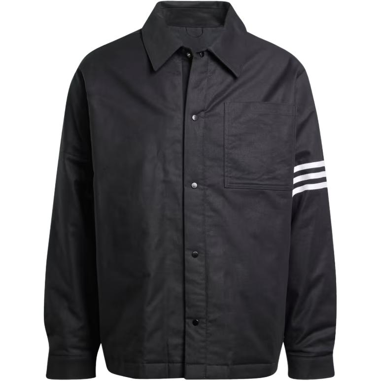 Adidas Originals Neuclassics Single Breasted Striped Lapel Regular Fit Lightweight Casual Unisex Jacket Black JC9906 S