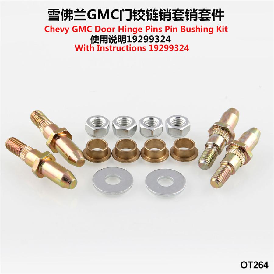 Hinge Repair Kit 19299324 For Chevrolet GMC Front Doors Hinge Pins Bushings Kit
