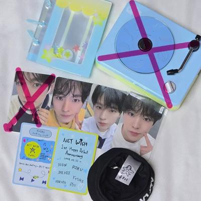 NCT Wish 1st Anniversary Beret, Binder, Lucky Card Pokayuushi