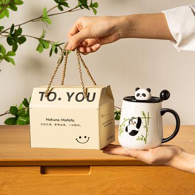 Scatola Regalo Tazza Nuovo Stile Tazza Panda da Donna Souvenir Tazza Acqua Ceramica Tazza Caffè