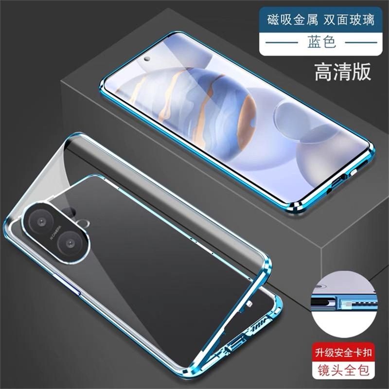 360 Full Case For Vivo X200 FE Case Double Sided Magnetic Adsorption Metal Tempering Glass Cover For Vivo X200FE 5G S30 Pro Mini