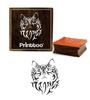 Printtoo Scrap-booking Square Wooden Rubber Stamp Cat Face Pattern Craft Stamps-2 X 2