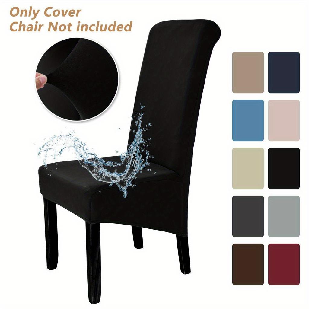 1Pcs Elastic Waterproof High-Back Chair Cover Elastic Dining Seat Cover Suitable For Home Hotel Party Banquet Wedding