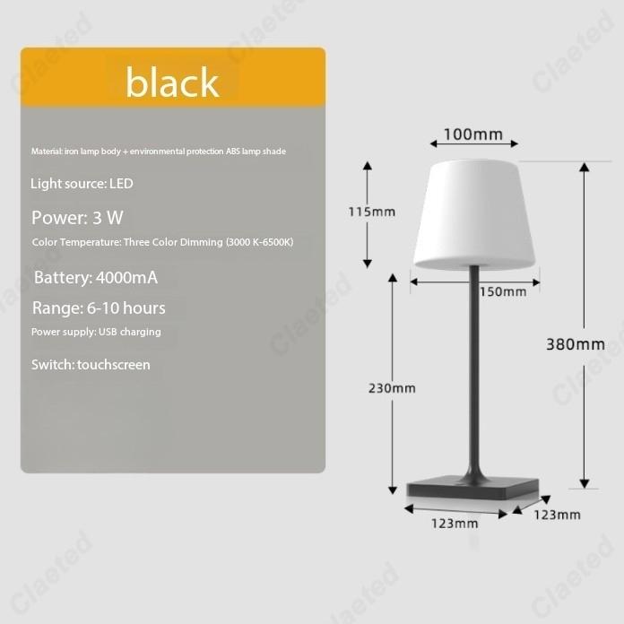 

Modern Minimalist LED High-foot Atmosphere Lamp Restaurant Bar Living Room Study Bedroom Bedside Decorative Lighting 3 W чёрный