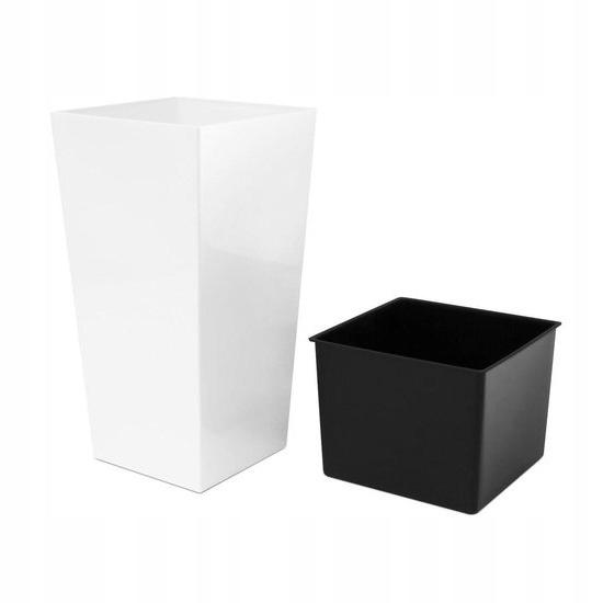 URBI DURS265 Tall Flowerpot with Insert | White