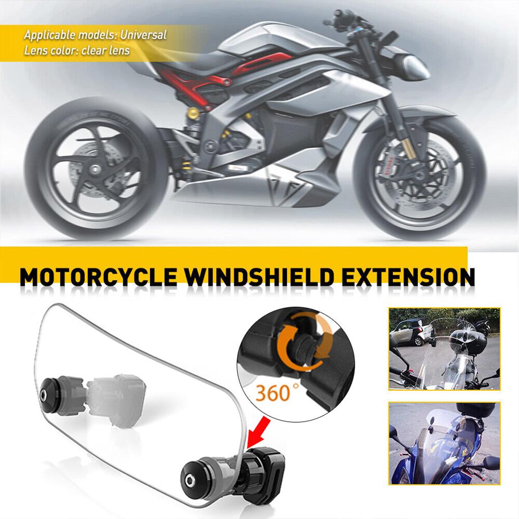 Universal Motorcycle Windshield Extender Motorcycle Windshield Motorcycle Windshield For BMW KAWASAKI YAMAHA HONDA SUZUKI