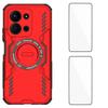 For Xiaomi Redmi 15C 4G (EU) (173mm)/Xiaomi Redmi 15C 5G (EU) (173mm) Magnetic Case WANLONFENG DJ Series Phone Cover with 2Pcs Tempered Glass Film