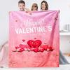 Valentine's Day couple gifts digital-printed polyester Bedroom velvet flannel soft sofa cover blanket Fleece soft sofa cover