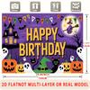 Party Backdrop Halloween Flat Spooky Ghost Pumpkin Witch Multi Layered Celebrations Celebration Photo Booth Front Door Decor