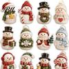 Advent Calendars for Girls Boys Snowman Christmas Countdown Calendar, 24-Day Acrylic Ornament Set with Winter Birthday Gifts Children Figures,