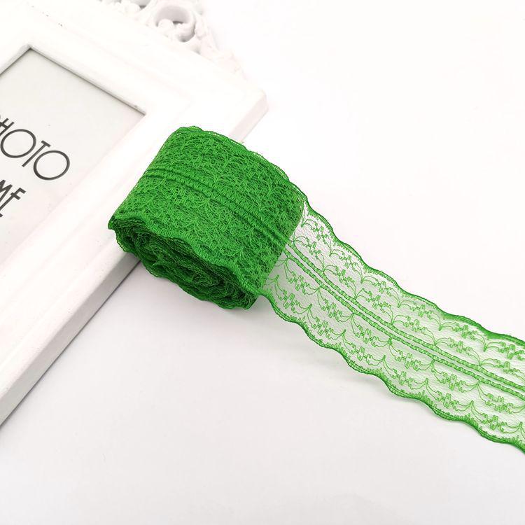 10Meters/Roll 43mm Lace Ribbon Handmade Material DIY Apparel Sewing Fabric Blue Purple Green Pink Red Black White Lace Trimming