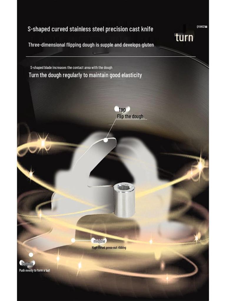 High-Power Automatic Dough Mixer & Kneader with Fermenting and Proofing Functions