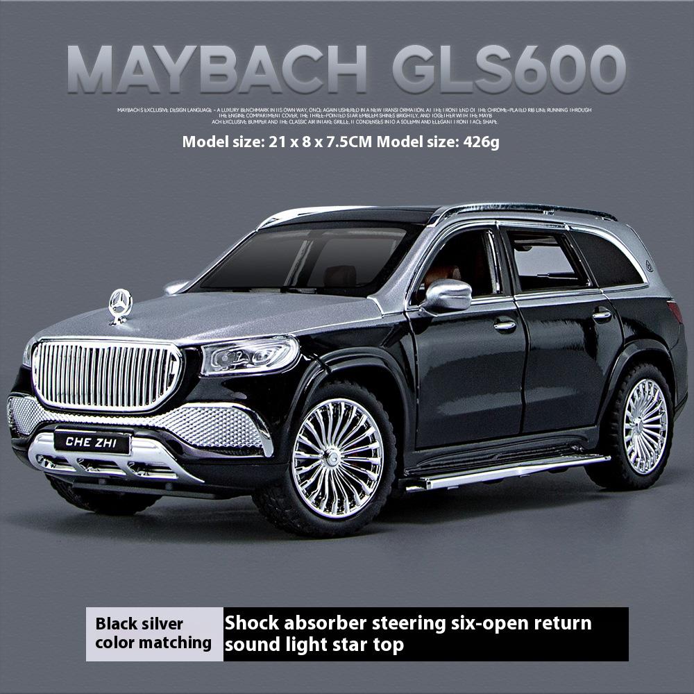 

1:24 Mercedes Benz Maybach GLS600 SUV Alloy Diecast Model Collection Of Hobby Decorative Fine Ornaments Sound Light Toy Kids Toy серебряный