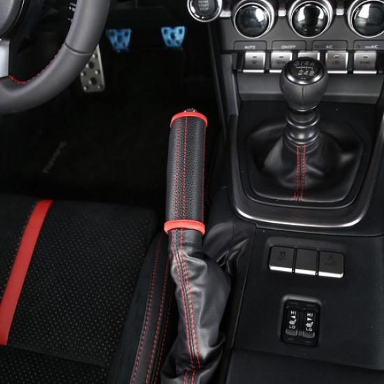 PU Leather Wrap Handbrake Trim Cover Sleeve For Subaru BRZ 2012-22