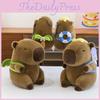 With Swimming Capybara Ring Coconut Tree Plush Toy For Childrens Bedroom Decor
