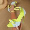 Fashion Sexy Thin High Heels Butterfly-knot Women Sandals Street Style Buckle Strap Banquet Stripper Summer Shoes